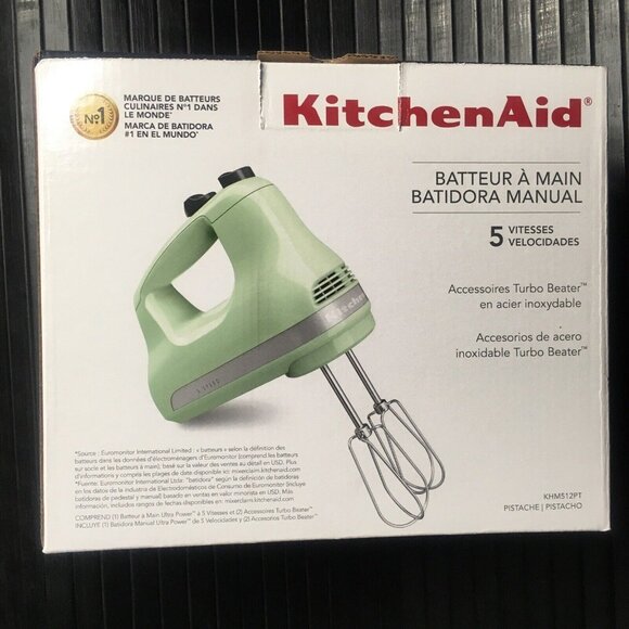 PISTACHIO GREEN KitchenAid Ultra Power 5-Speed Hand Mixer KHM512PT New in Box - Picture 13 of 13